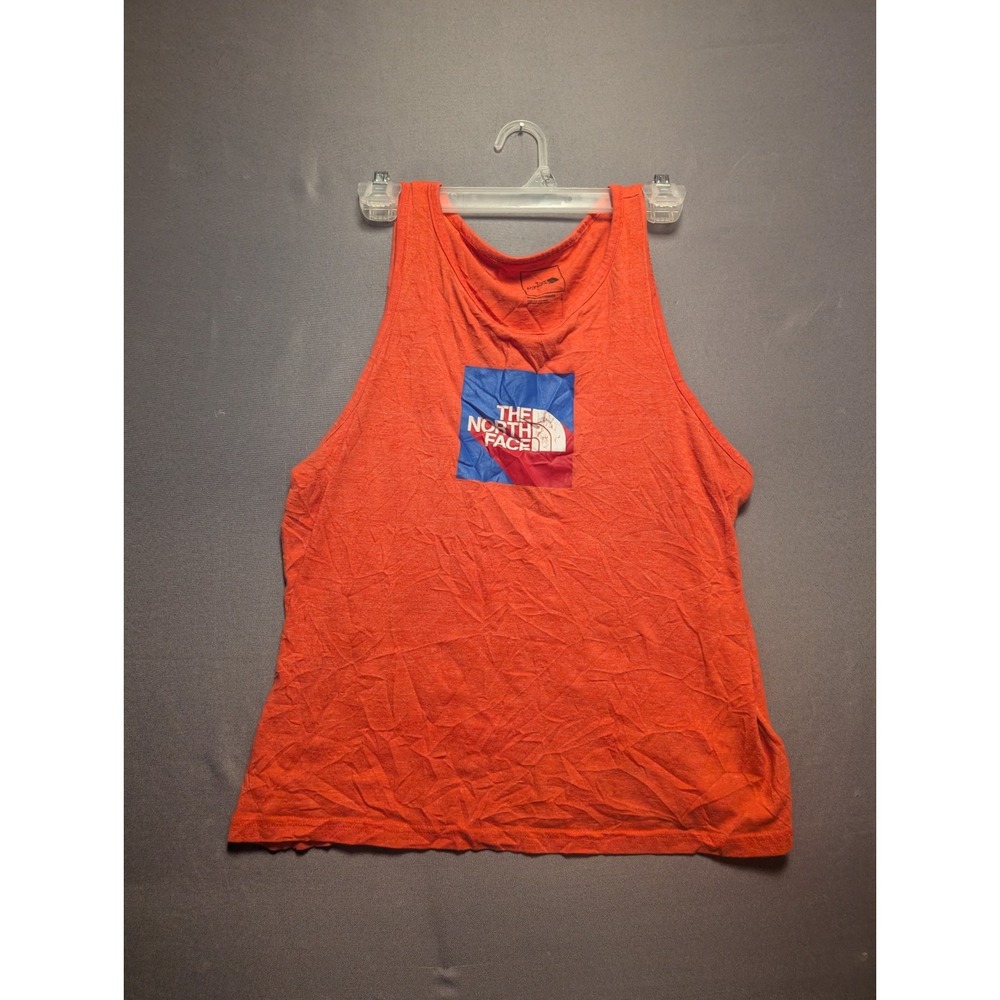 The North Face Tank Top Womens Large Orange Graphic Print Round Neck Pullover